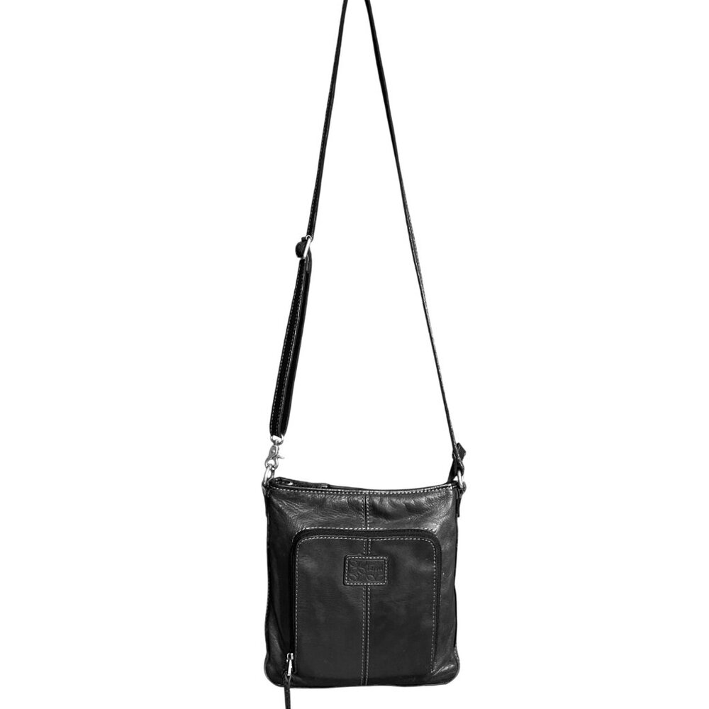 Fossil Black Leather Crossbody Bag